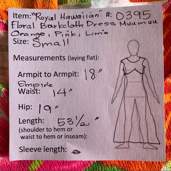 🌺”Royal Hawaiian” Vintage Maxi-Dress Muumuu Small - Picture 8 of 8